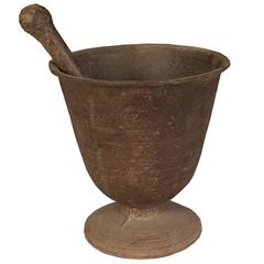 Early 20th Century Korean Footed Mortar 1