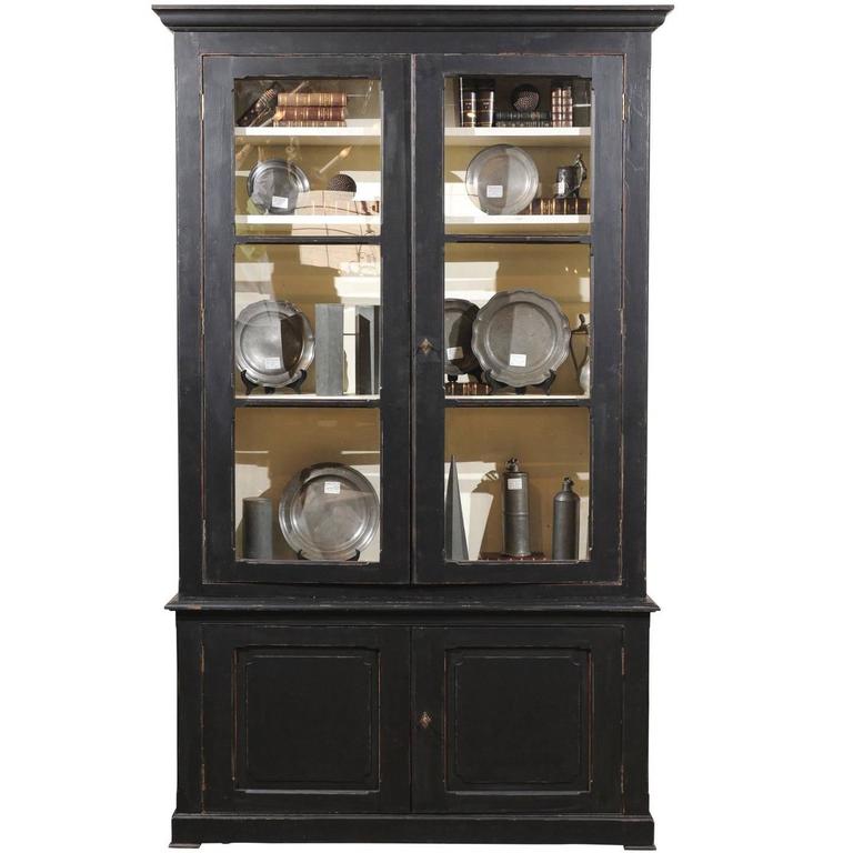 Antique Black Bookcase antique black painted bookcase circa 1900 for sale at 1stdibs Antique Black Bookcase antique black painted bookcase circa 1900 for sale at 1stdibs
