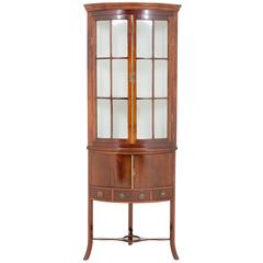 Mahogany Corner Cabinet with Georgian Influences