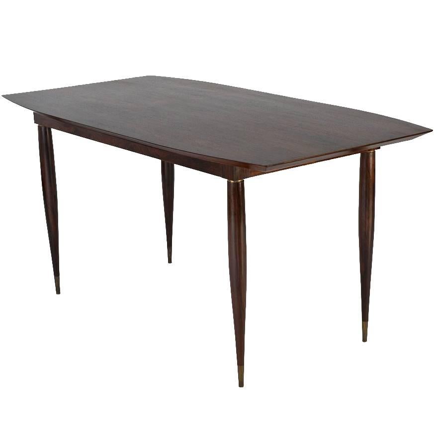 Giuseppe Scapinelli 1950s Dining Table in Jacaranda and veneer top For Sale