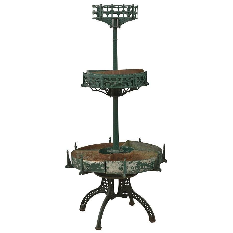 Turn of the Century Cast Iron Plant Stand, circa 1890s For Sale