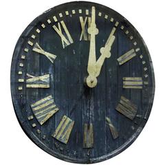 1880s Wooden Church Tower Clock with Gilded Numbers from Hopkinton, MA 11