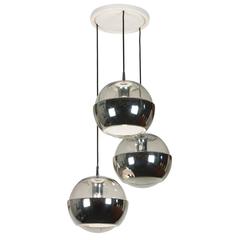 Triple Sphere Hanging Light by Peill & Putzler, German, 1960s 3