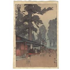 Hiroshi Yoshida Japanese Woodblock Print Shin-Hanga, 20th Century, Kasuga Taisha