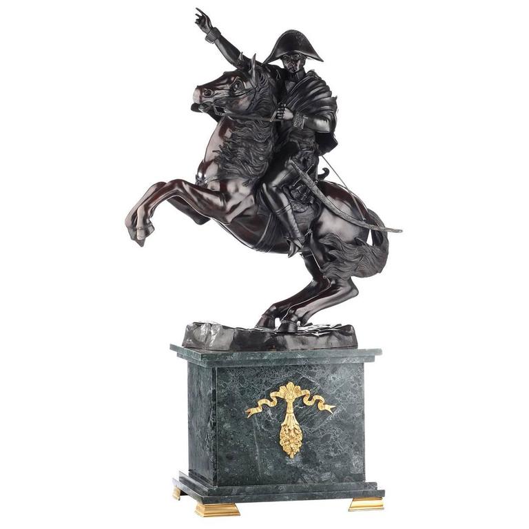 Iconic Napoleon Bonaparte Statue on a Stunning Pedestal For Sale at 1stdibs