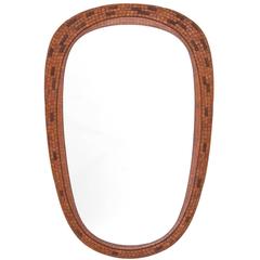 Rare Teak Mosaic Mirror, 1950s
