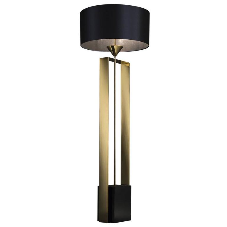 Stunning and Elegant Gold Shade Floor Lamp For Sale at 1stdibs