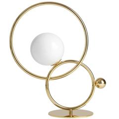 Stunning Gold Table Lamp with Two Rings 9