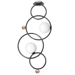 Striking Large Chandelier with Four Metal Rings 2