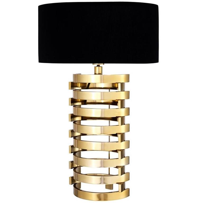 Building Table Lamp in Gold Finish or in Nickel Finish For Sale at 1stdibs
