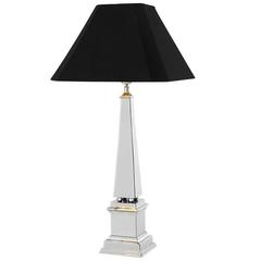 Obelisk Table Lamp in Nickel Finish or Bronze Finish 10