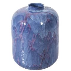 Large Blue Glaze Vase 