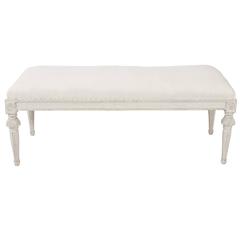 Low Painted Swedish Bench 4
