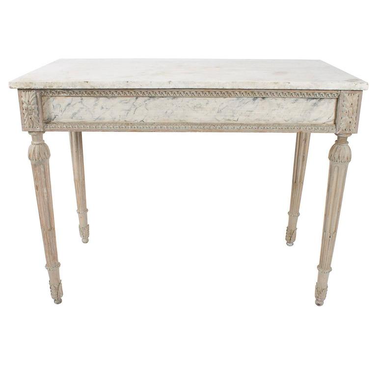 Bianco Carrara marble console, 18th century