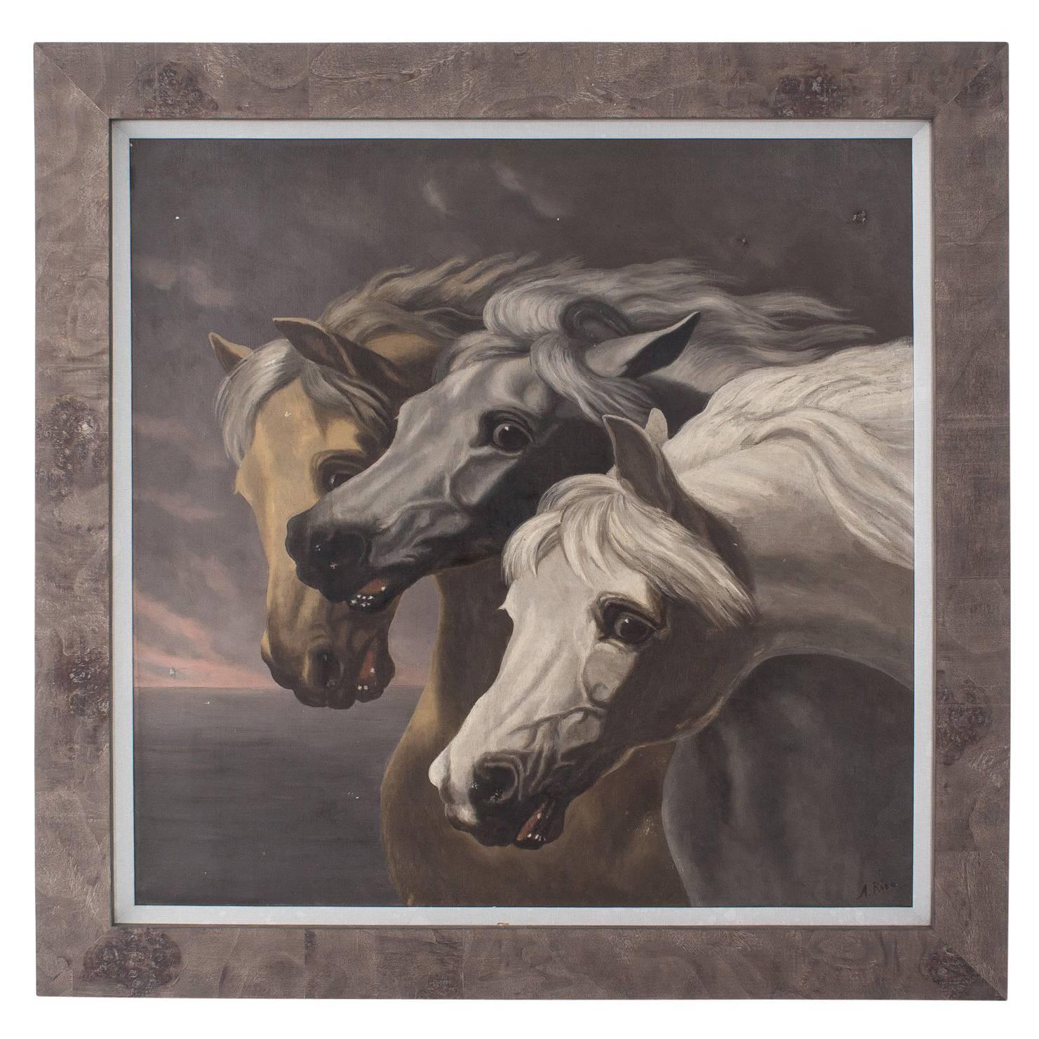 "Pharaoh's Chariot Horses" Oil Painting