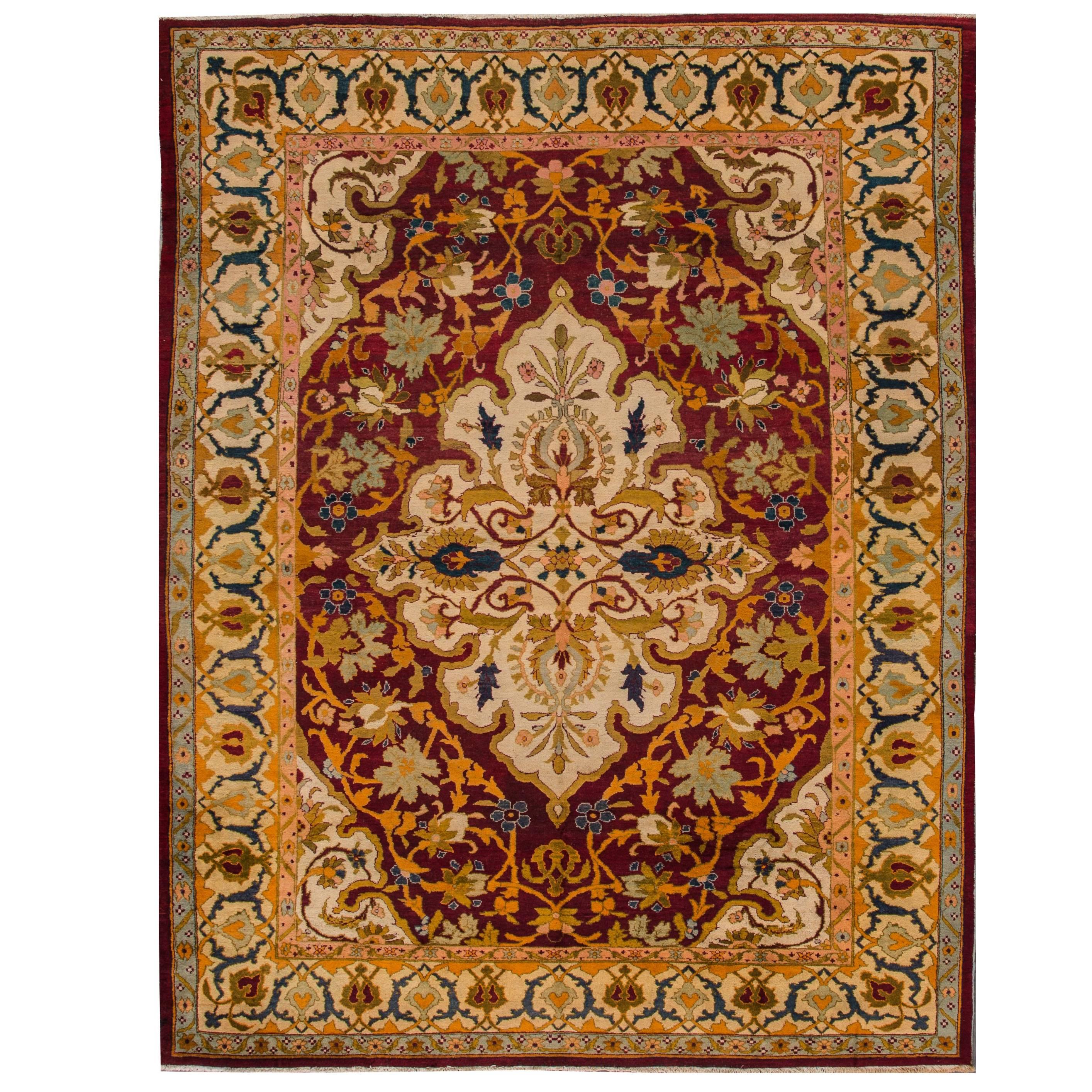 Antique Indian Lahore Rug For Sale at 1stDibs