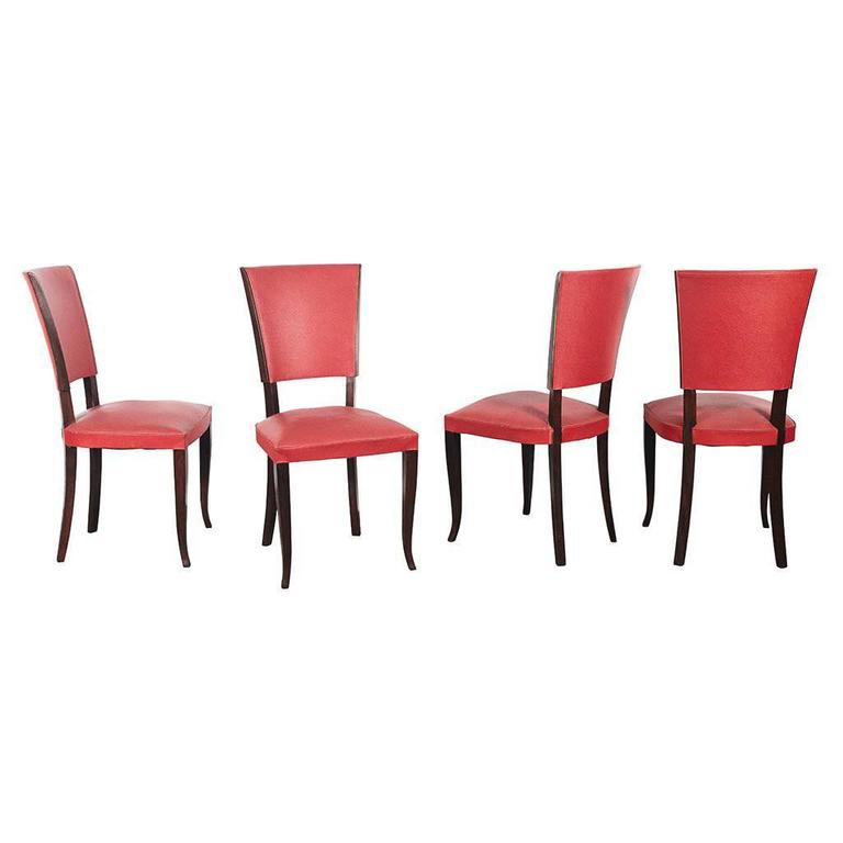 Set of Four Art Deco Style Chairs For Sale at 1stDibs