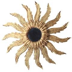 20th Century Italian Gilt Sunburst Mirror 12