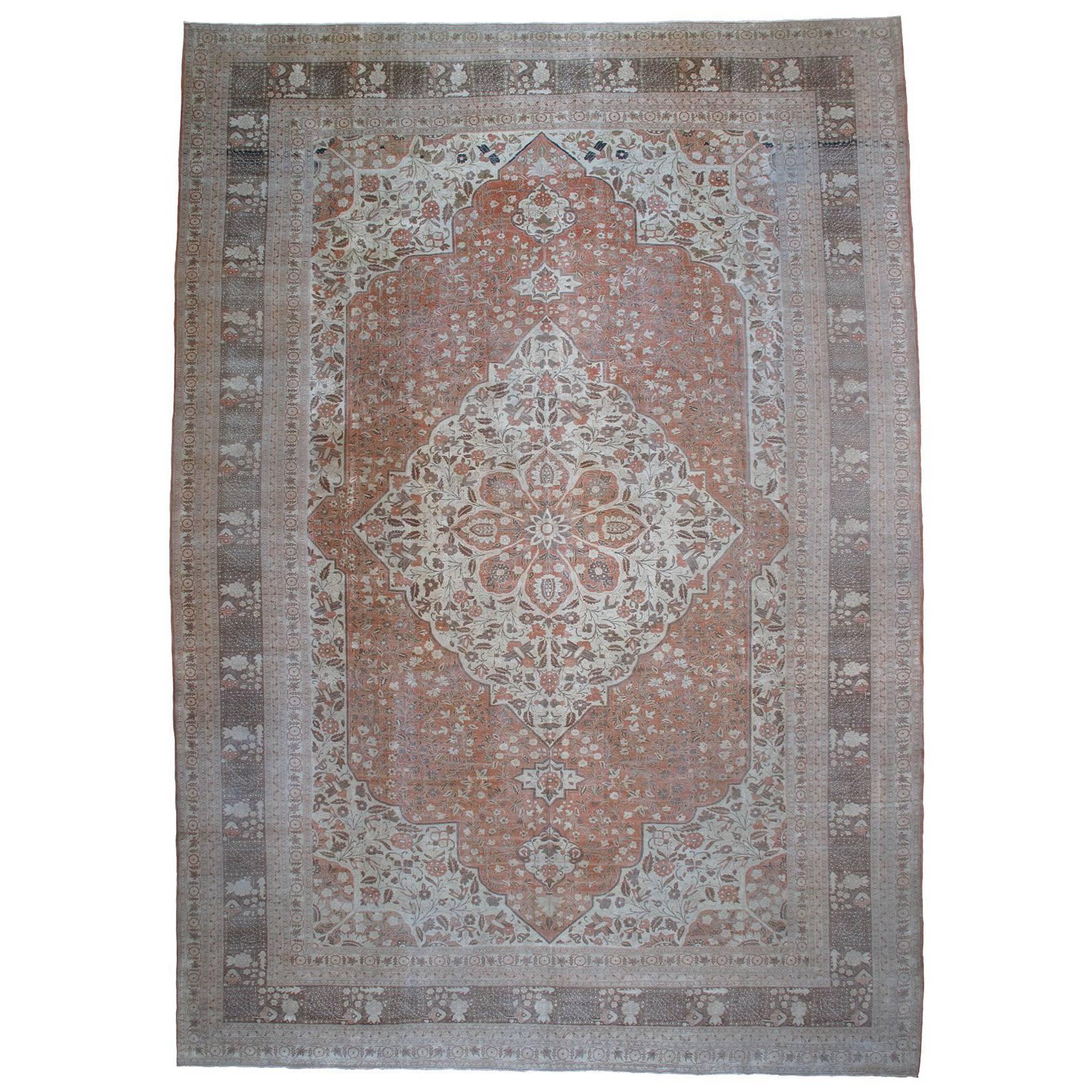 Fantastic Antique Oversize Tabriz Carpet