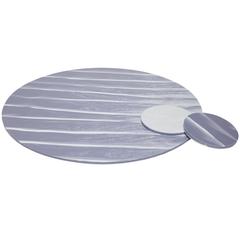 Edie Parker Home Placemat Solid in Blue Gray Marble Acrylic
