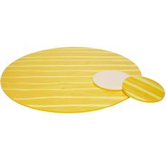 Edie Parker Home Placemat Solid in Yellow Marble Acrylic