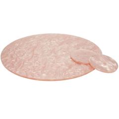 Edie Parker Home Placemat Solid in Rose Quartz Pearlescent