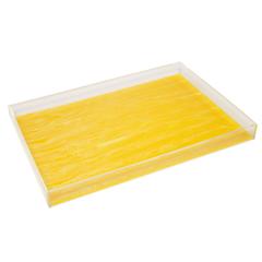 Edie Parker Home Tray Solid Yellow Marble Acrylic