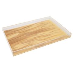 Edie Parker Home Tray Solid Natural Horn Acrylic