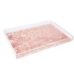 Edie Parker Home Tray Solid Rose Quartz Pearlescent