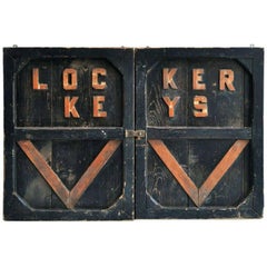 Vintage Locker Keys Cabinet