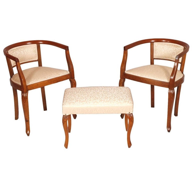 Early 20th Century Italian Set Bedroom Chairs Art Nouveau, Walnut  Hand-Cared For Sale at 1stDibs | bedroom chair and table set, bedroom  chairs set