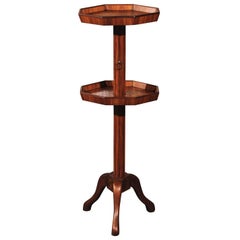 Adjustable French Wooden Dumb Waiter/Pedestal Stand from the Late 19th Century