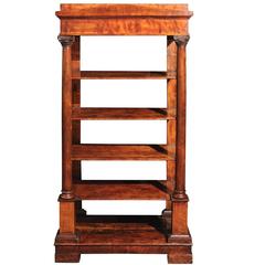 Austrian Fruitwood Biedermeier Open Bookcase or Shelf with Corinthian Columns 2