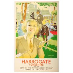 Original Vintage London and North Eastern Railway Poster for Harrogate Yorkshire