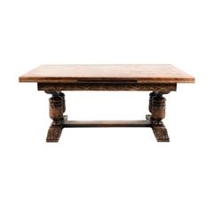 Large French Oak Draw-Leaf Table