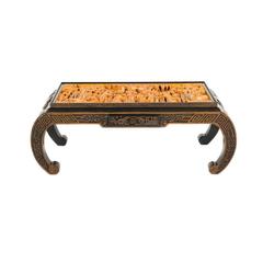 Vintage Highly Carved Asian Coffee Table