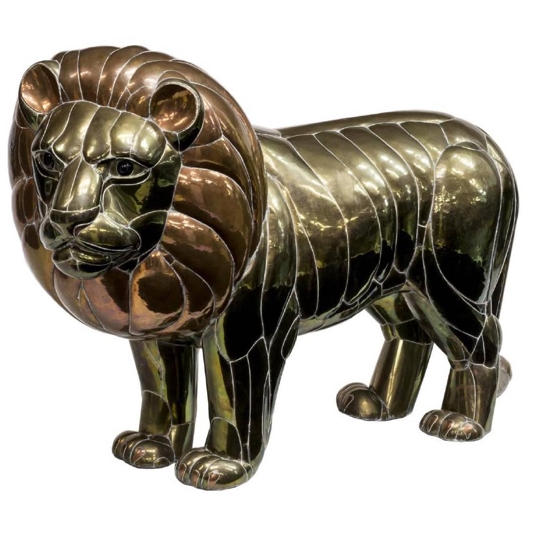 Lion Sculpture by Mexican Artist Sergio Bustamante