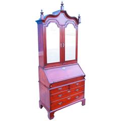 Antique 18th Century Solid Walnut Bureau Bookcase 5