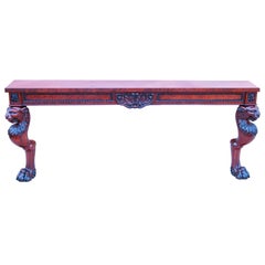 Antique English Magnificent Regency Mahogany Console Table