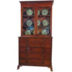 George III Period Mahogany Secretary Bookcase, England, circa 1790 4