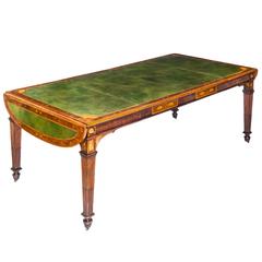 Superb Large 19th Century Neoclassical Mahogany and Marquetry Library Table 8