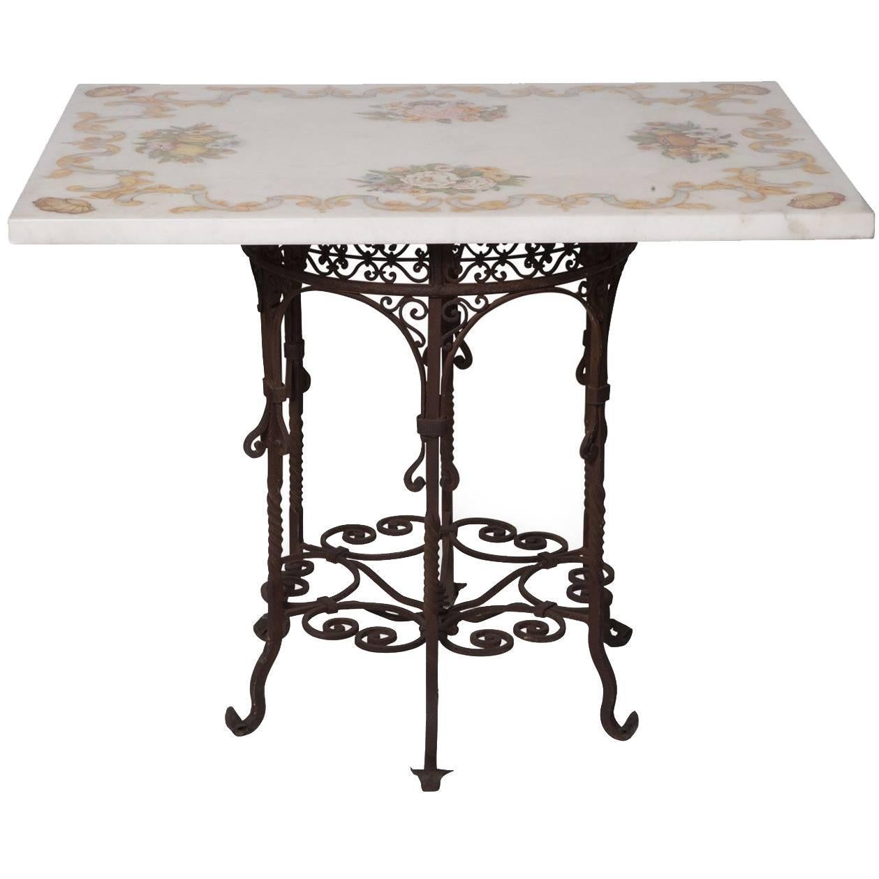 Pitti Marble Inlay Table