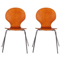 Mid-Century Rare Pair 1950s "Farfalla" Designer Danish Bentwood Billund Chair