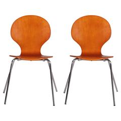 Mid-Century Rare Pair 1960s "Farfalla" Designer Danish Bentwood Billund Chair 6
