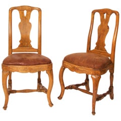 Two Early Rococo Chairs, Stockholm, Sweden, 1760 Alexander Thunberg Style