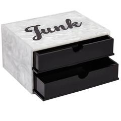 Edie Parker Home Jewelry Box Junk in White Pearlescent