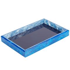 Edie Parker Home Vanity Tray Solid in Sapphire Pearlescent