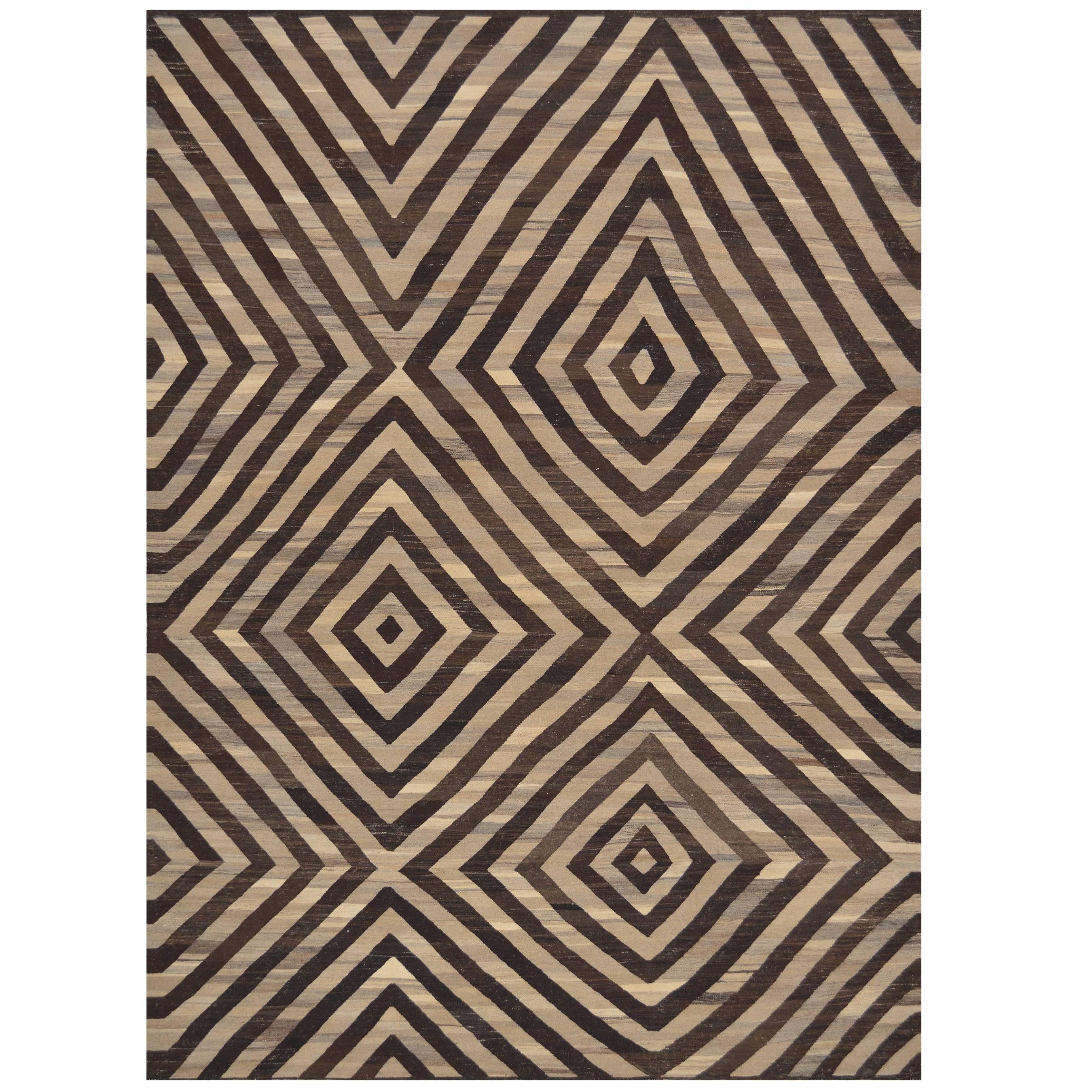 African Collection Flat-Weave Rug For Sale