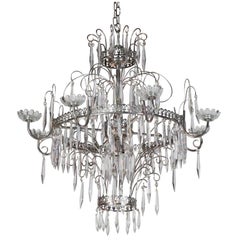 French Chrome Chandelier