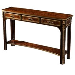 Mahogany and Brass Mounted Console Table